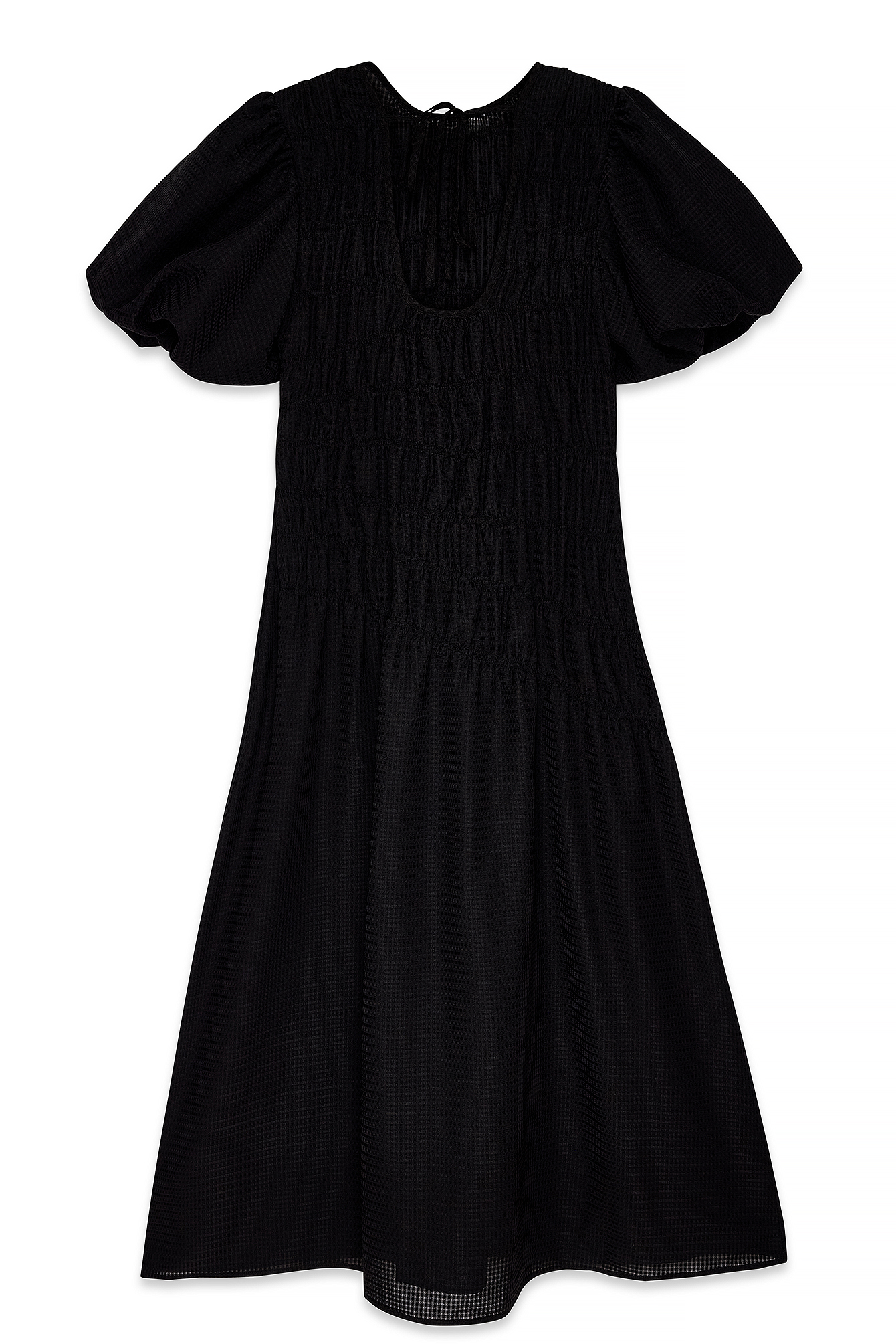 black puffy sleeve dress Black Faux Leather Half Puff Sleeve Mini Dress