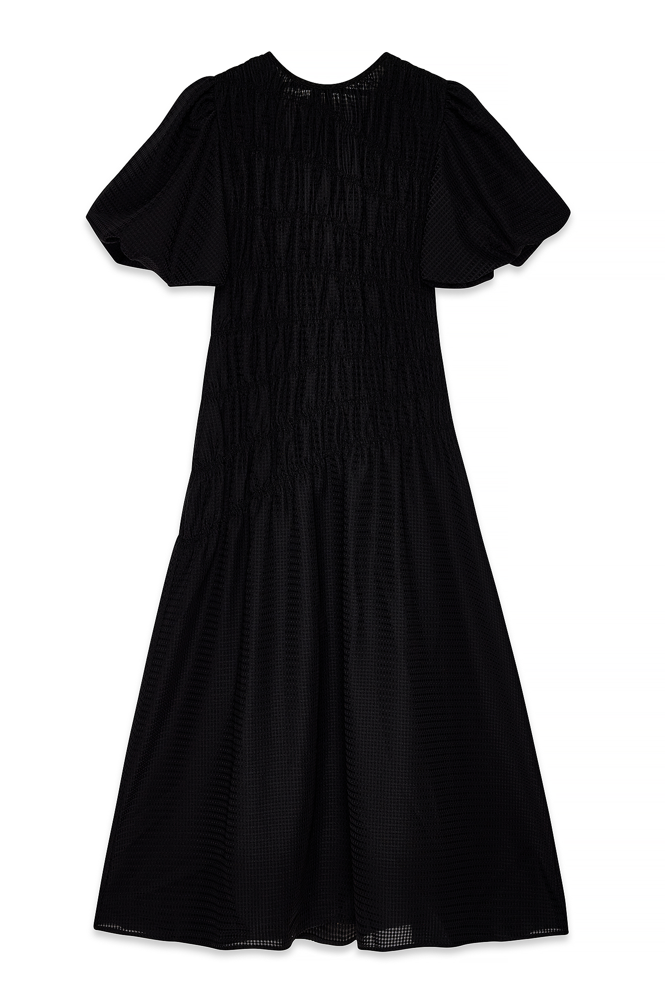 Long Sleeve Pleated Midi Dress Brown | NA-KD