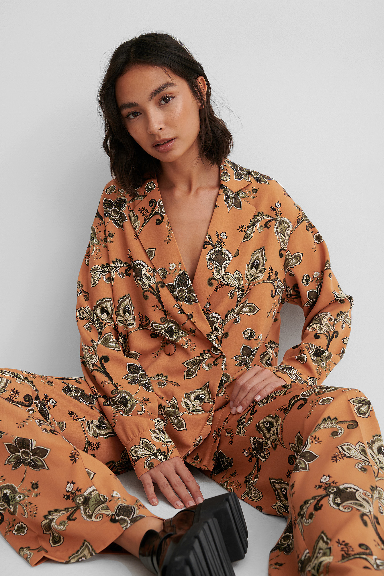 MATIAMU BY SOFIA X NA-KD DOUBLE BUTTON BLAZER BLOUSE - MULTICOLOR