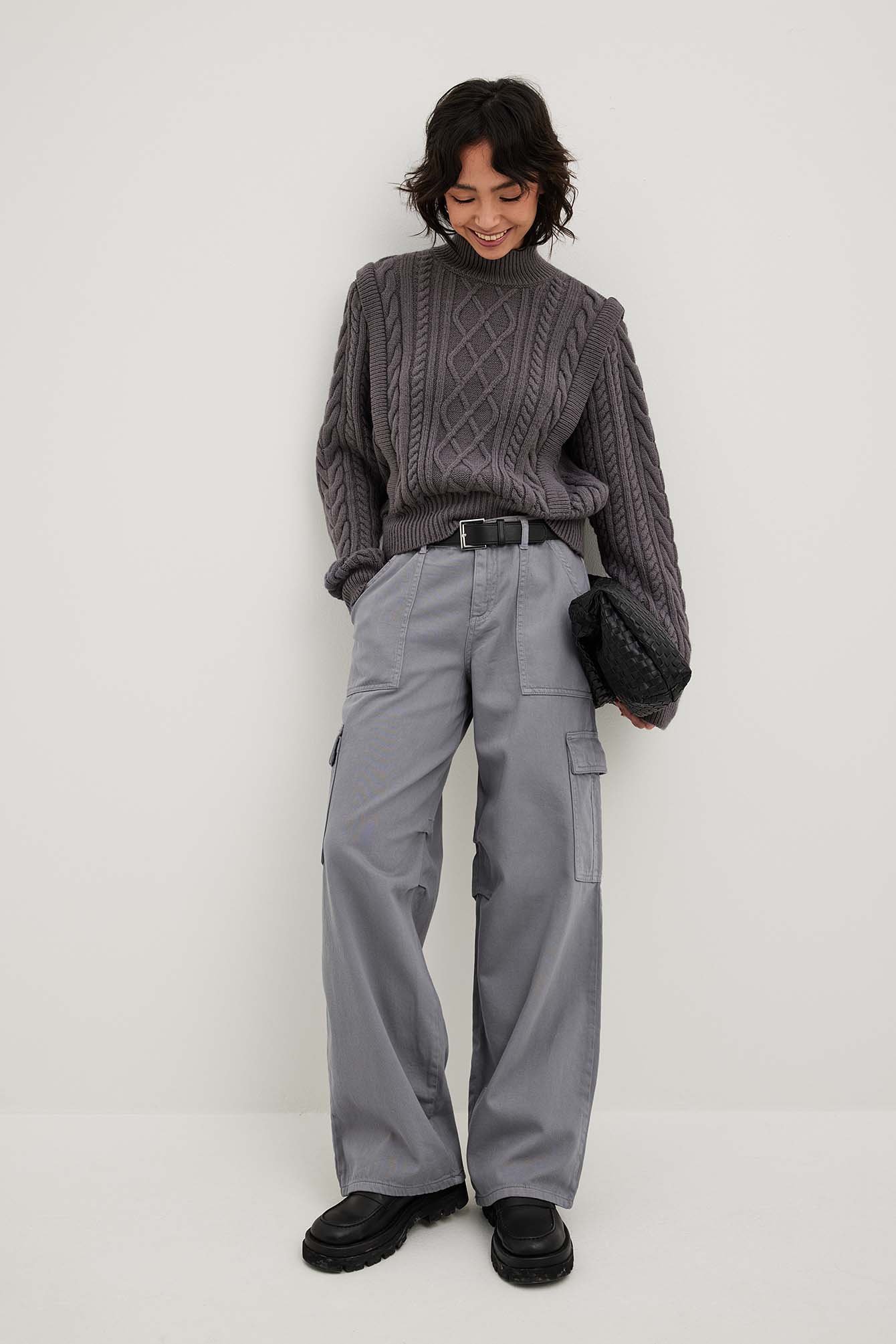 Soft Cargo Pants Grey NAKD