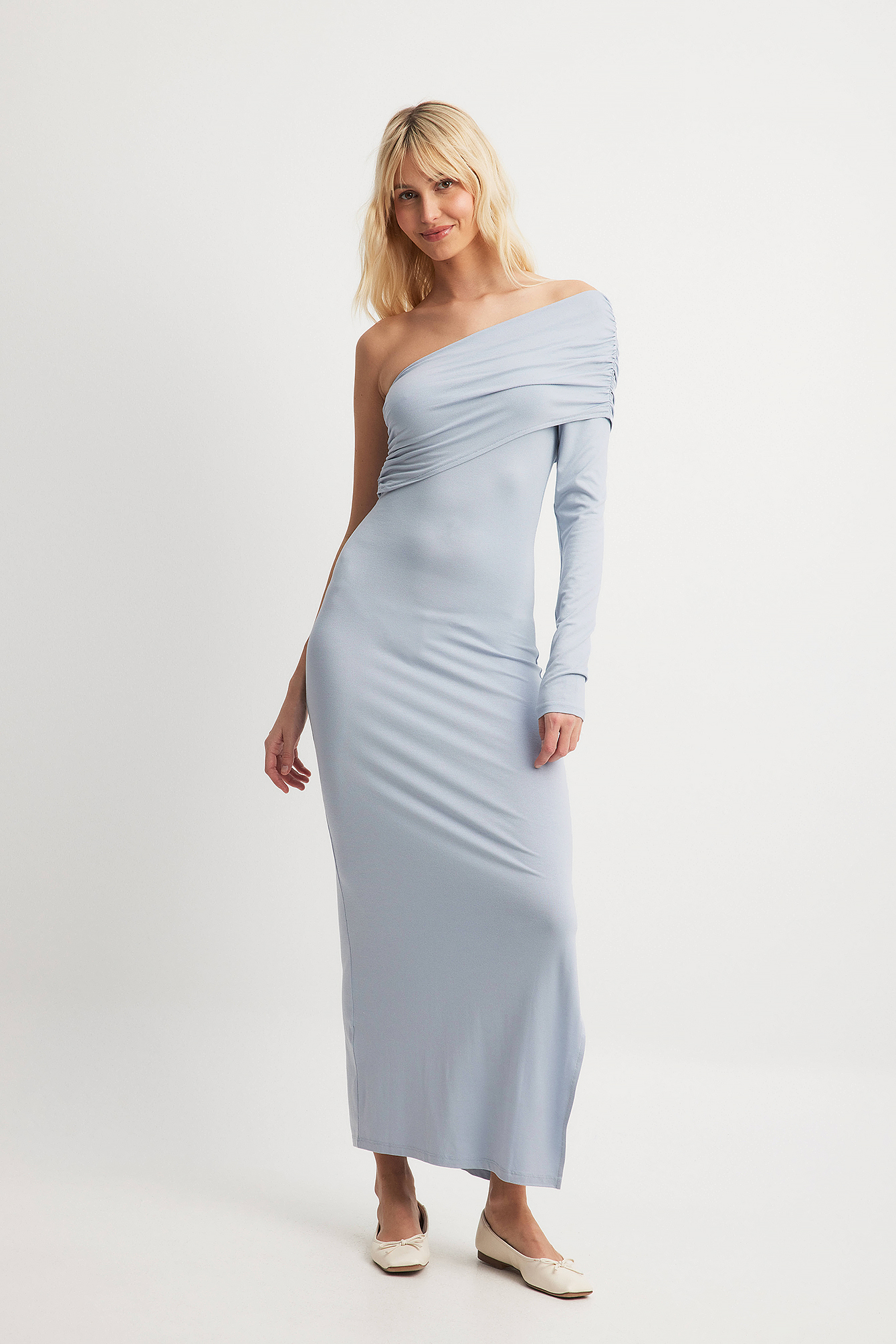 NA-KD - Soft Line midikjole - Kjoler til bryllup - Blå - Small - NA-KD / NAKD