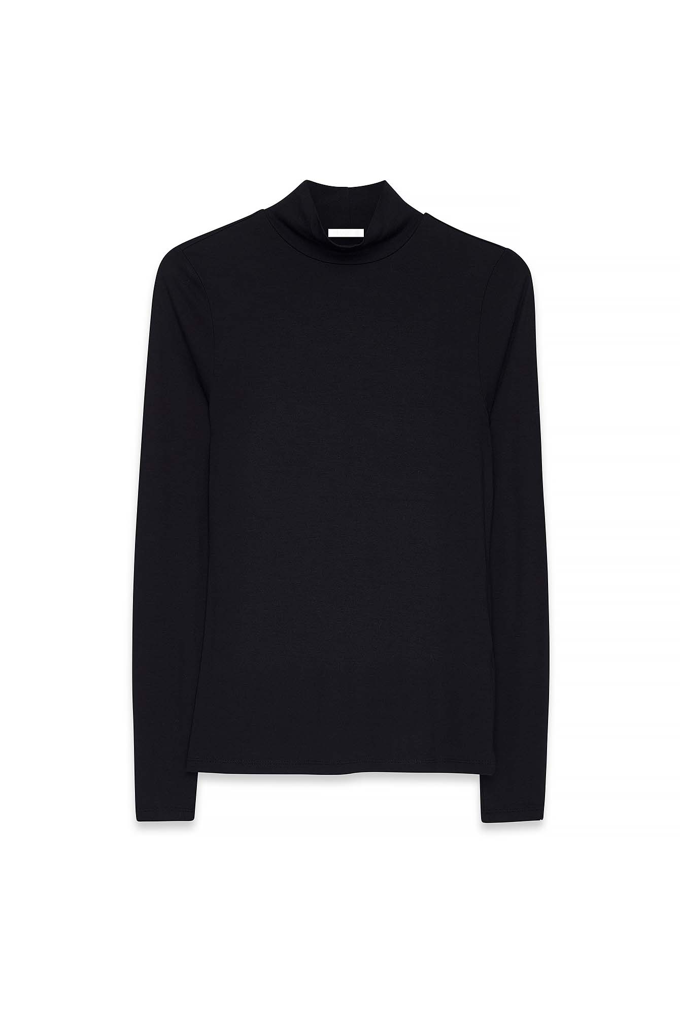 Long Sleeve Turtleneck Ribbed Knitted Top Black | NA-KD