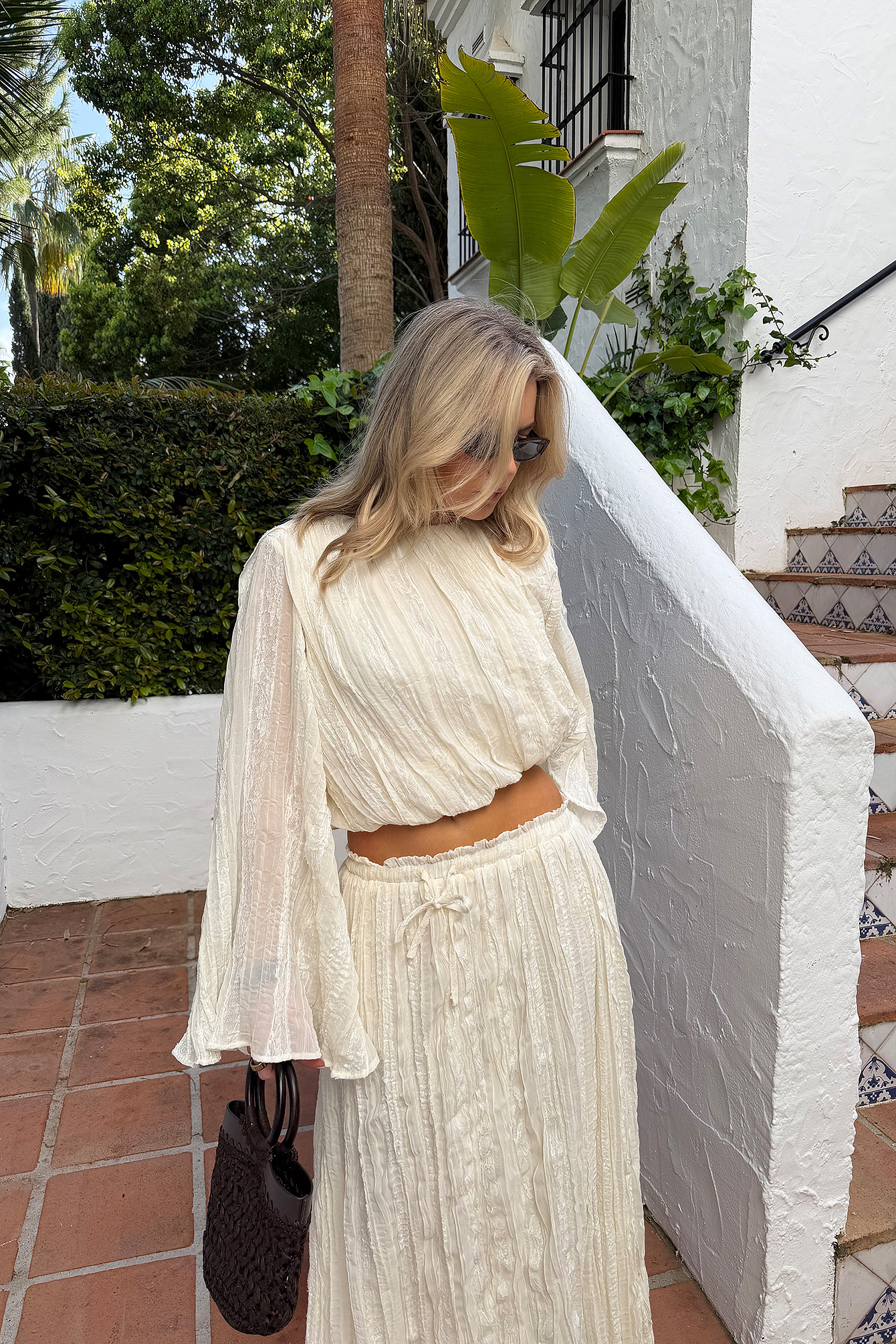 Sophie Murray x NA-KD Blusa con volumen fruncido - Blusas - Offwhite - EU 32 - NA-KD / NAKD