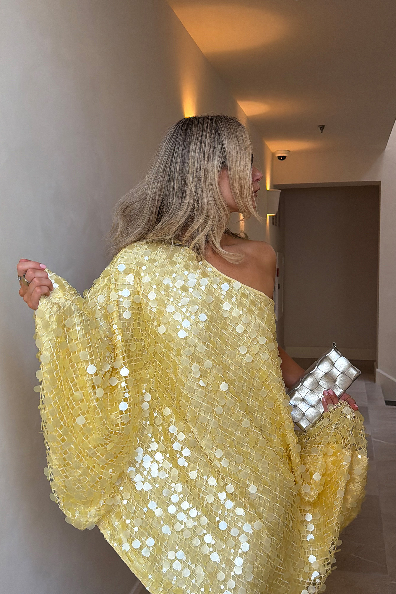 na-kd sequin dress Sequins Maxi Dress Yellow