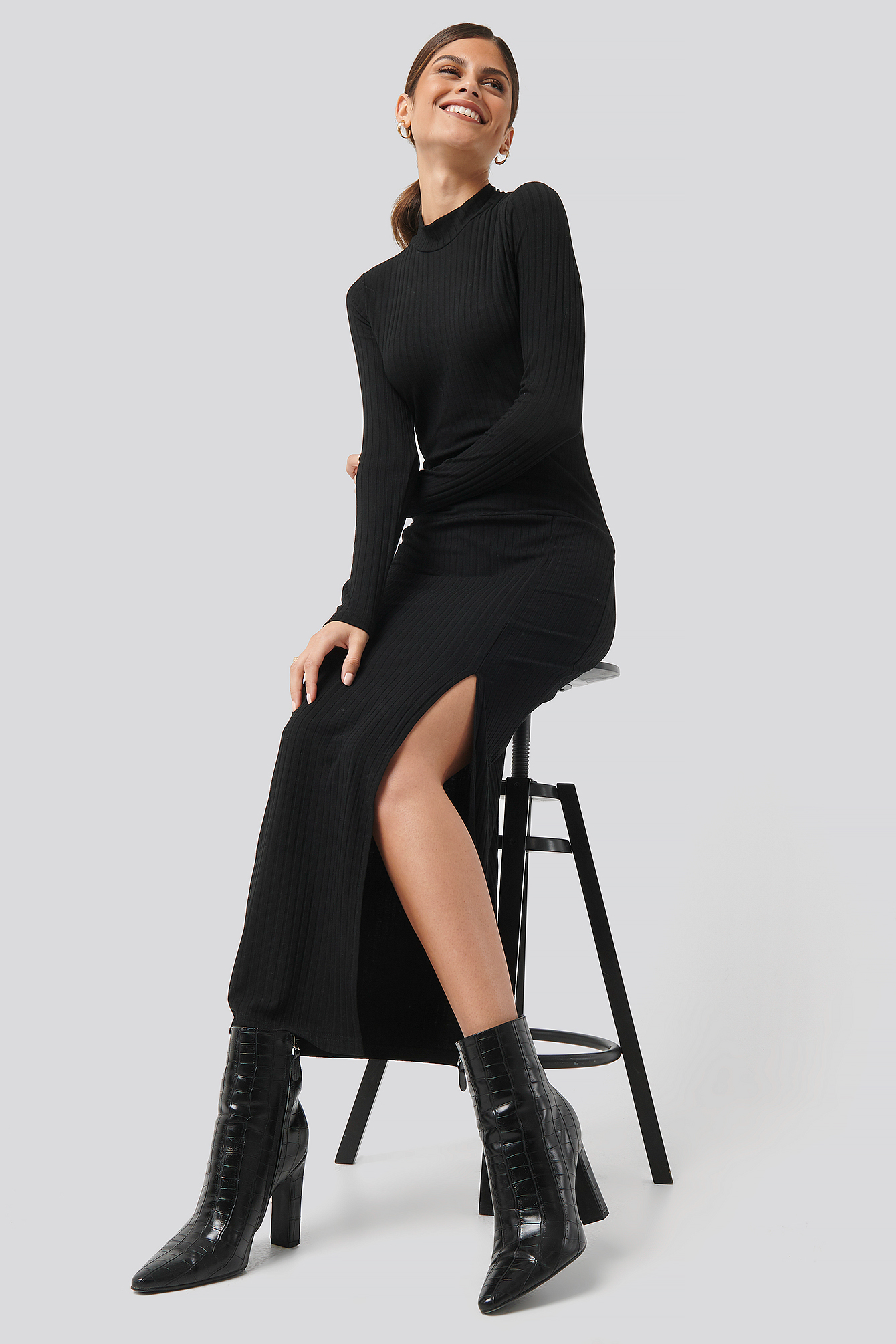 Caitlin Long Dress Black