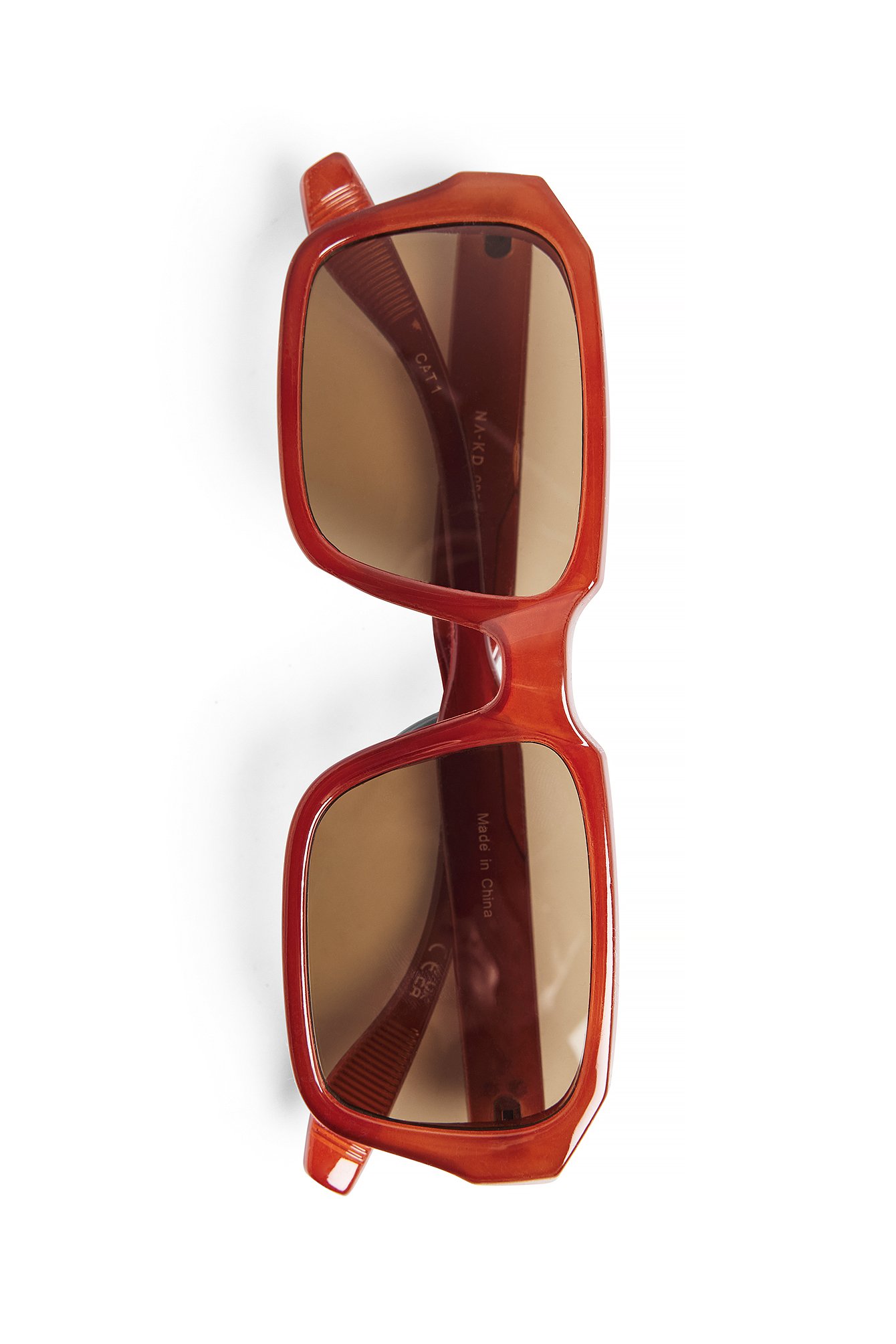 NA-KD Square Sunglasses - Sunglasses - Brown - One Size - NA-KD / NAKD