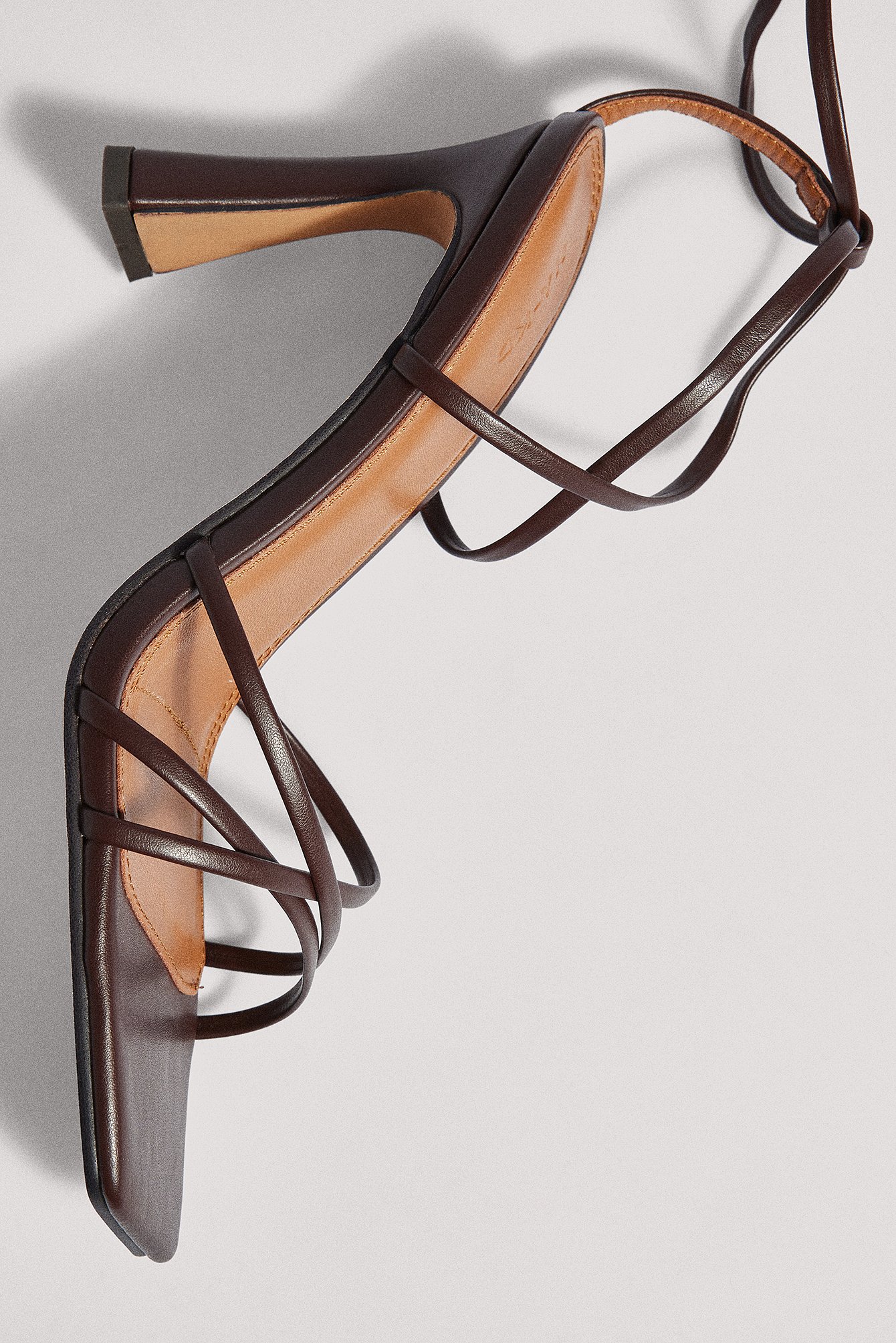 Squared Toe Strappy Heels Brown | NA-KD
