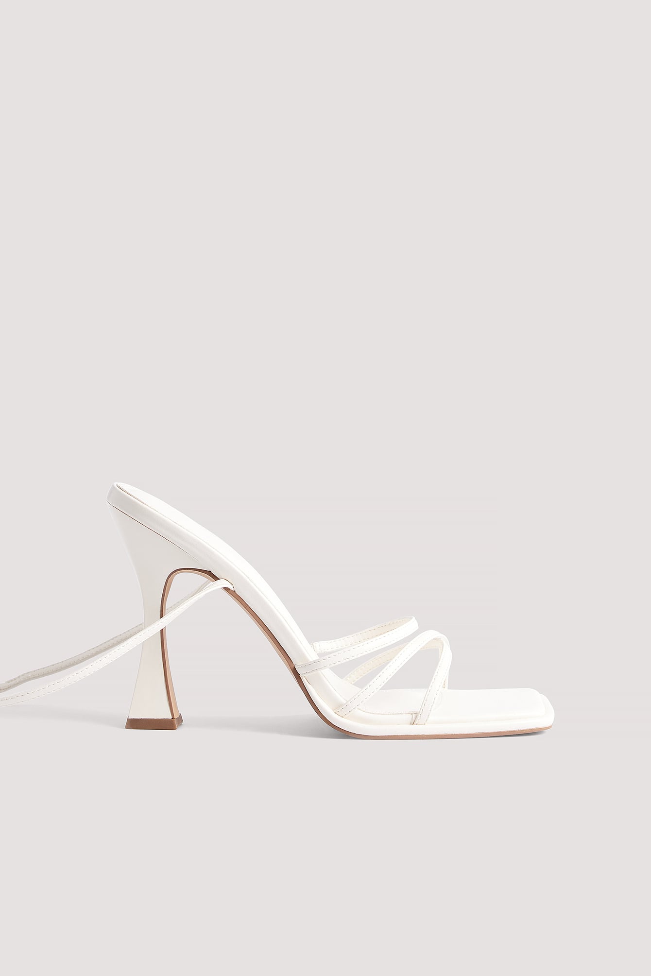 Squared Hourglass Strappy High Heels White NA KD squared-hourglass-strappy-high-heels-white-na-kd