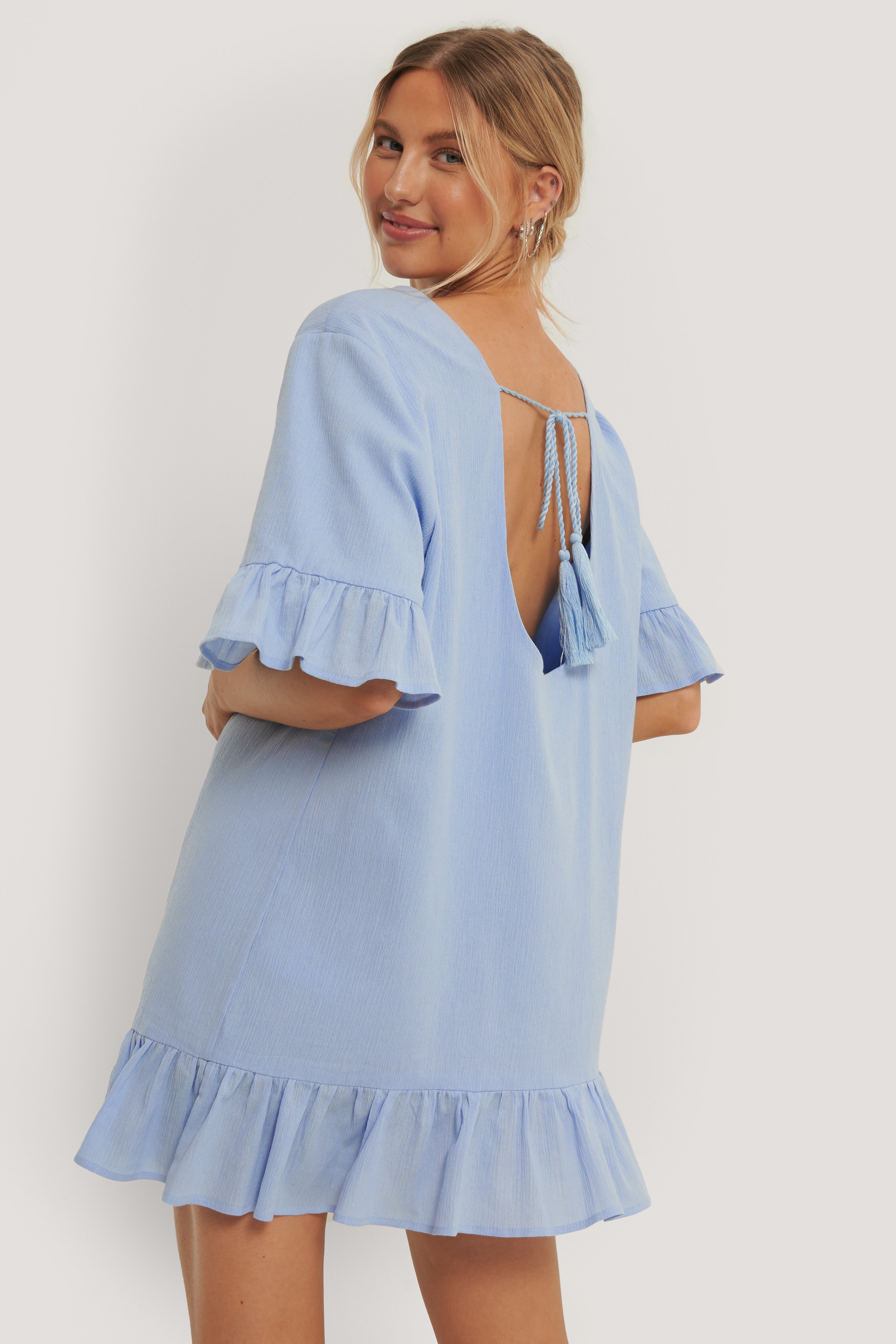 Blue Aino Rossi Open Back Detail Tunic