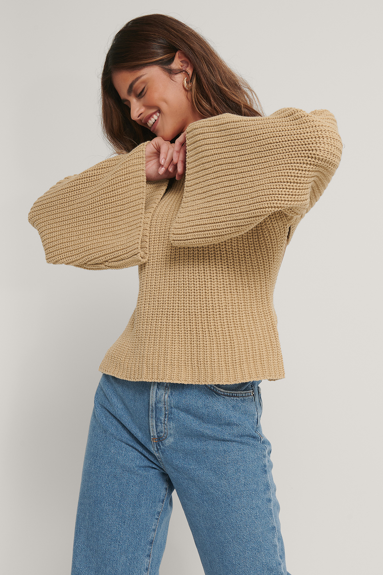 sweater with back cut out