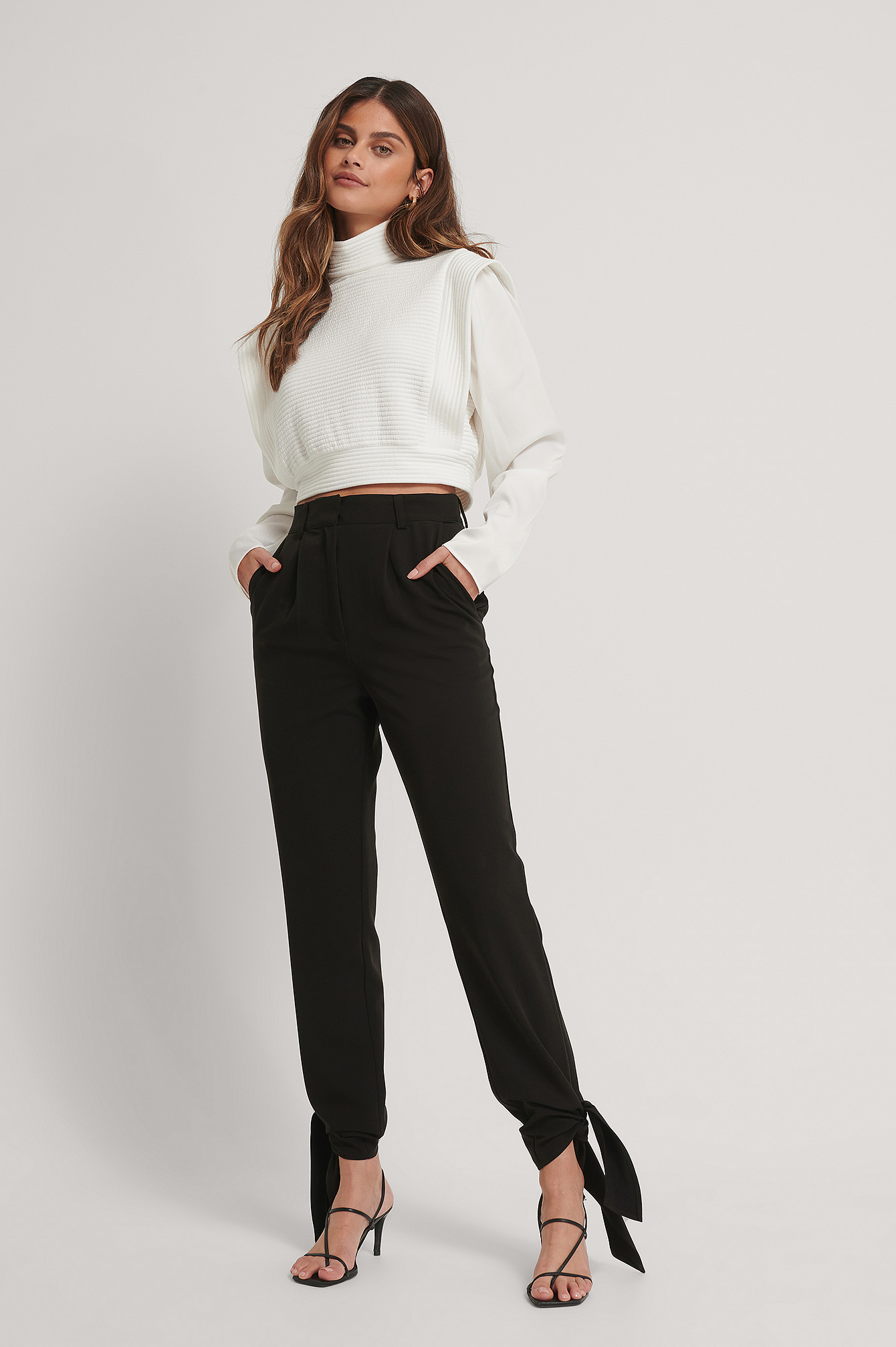 Women's black tie pants suit Clearance