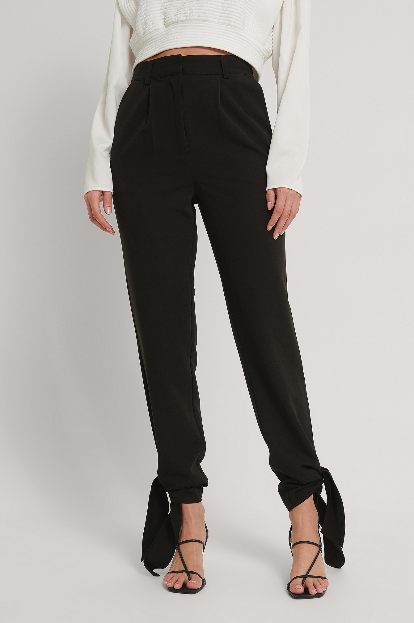 Tie Detail Suit Pants Black | na-kd.com