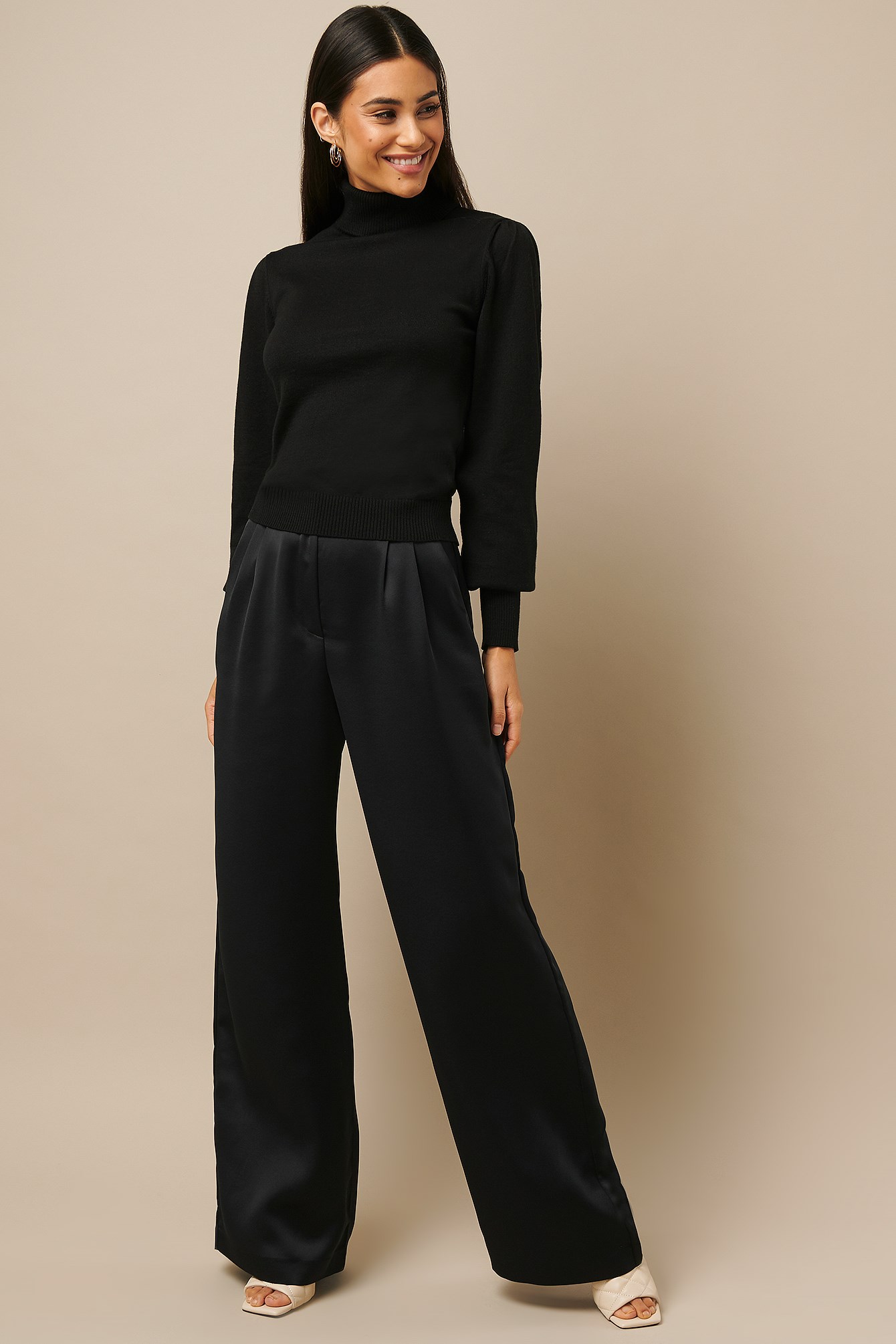 black flowy pants