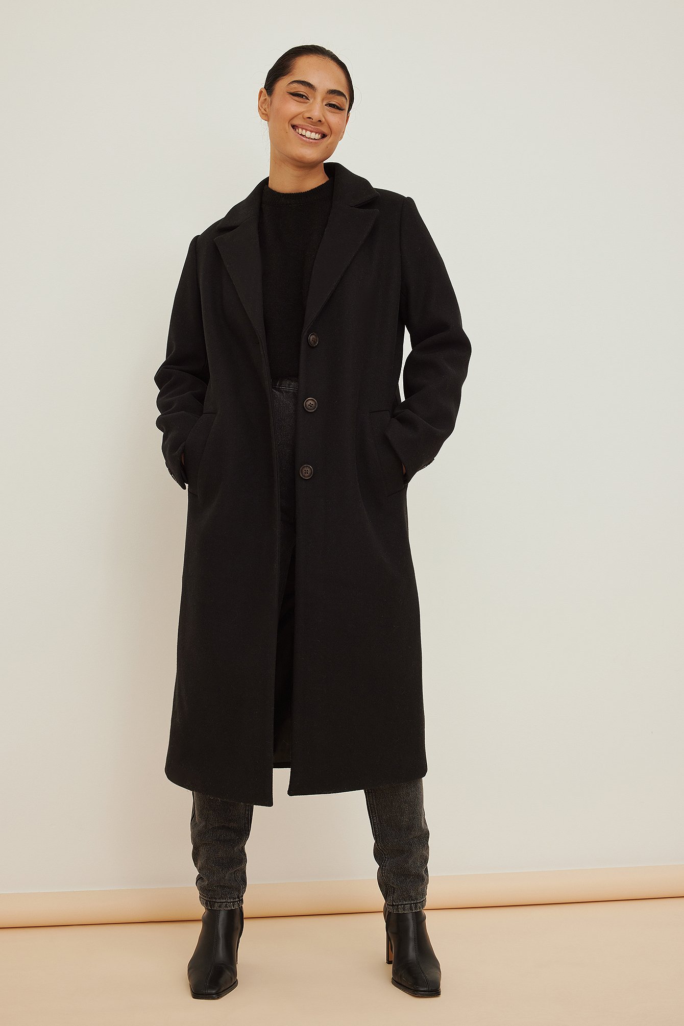 Midi-Length Coat Outfit.