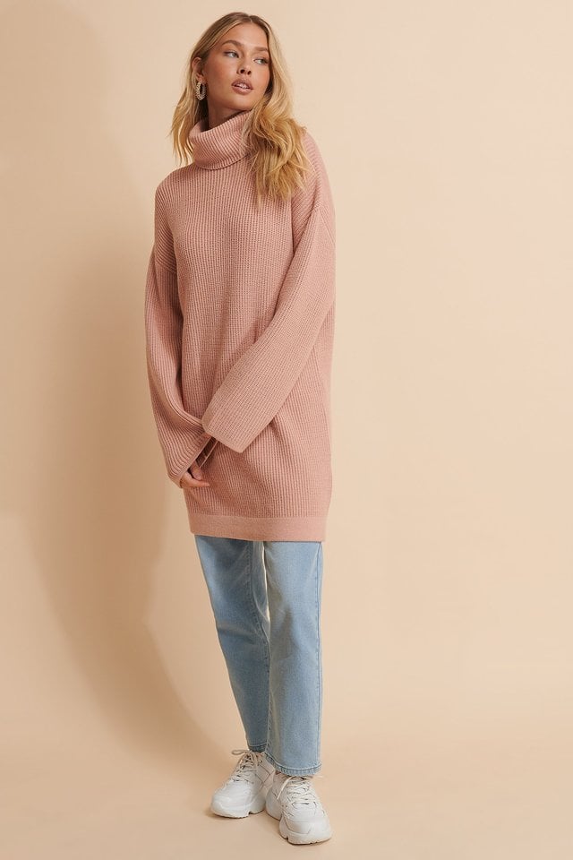 PINK HEAVY KNITTED SWEATER