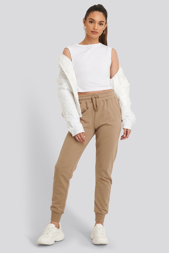 Quilted Buttoned Jacket White