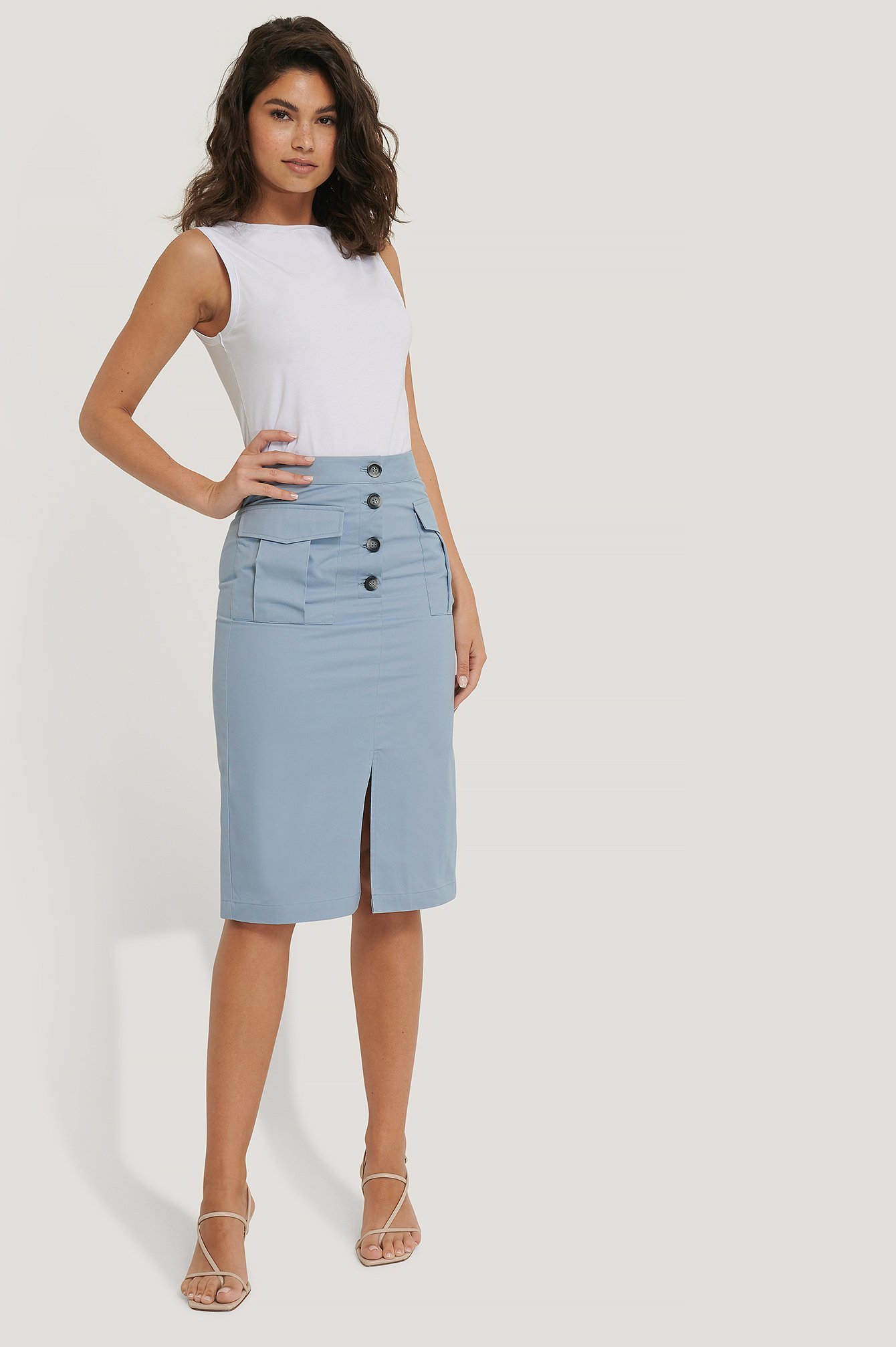 Pocket Midi Skirt Outfit