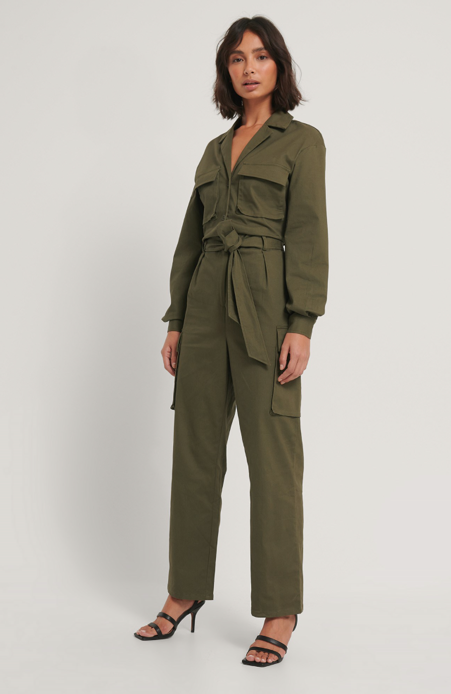 Utility Jumpsuit Green | na-kd.com