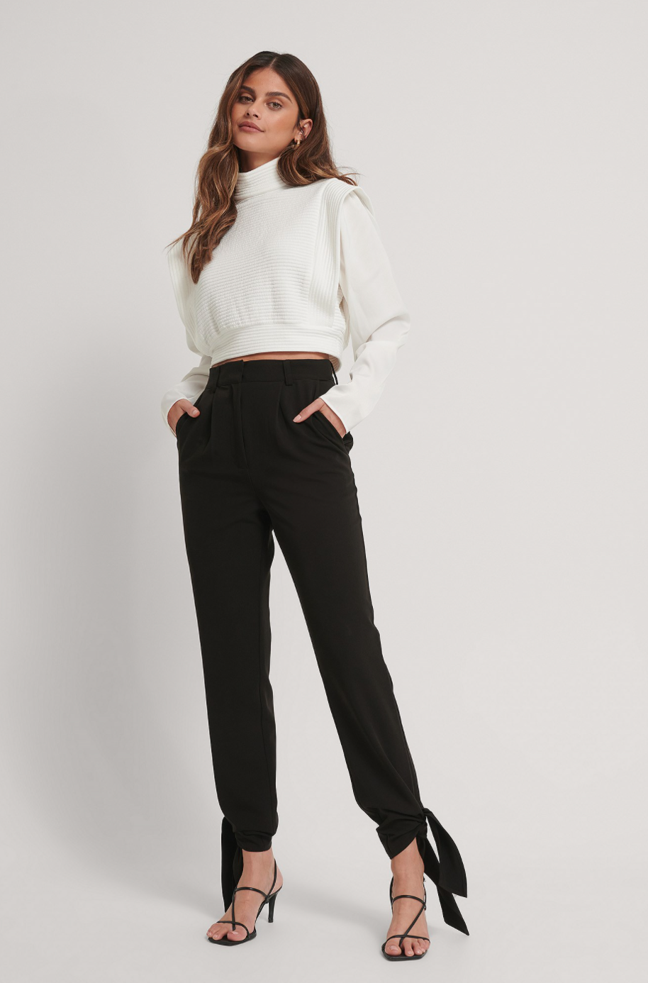 Tie Detail Suit Pants Black | na-kd.com
