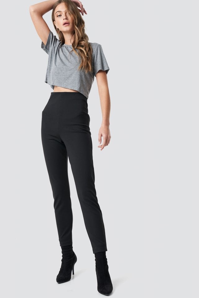 Viscose Cropped Tee Outfit.