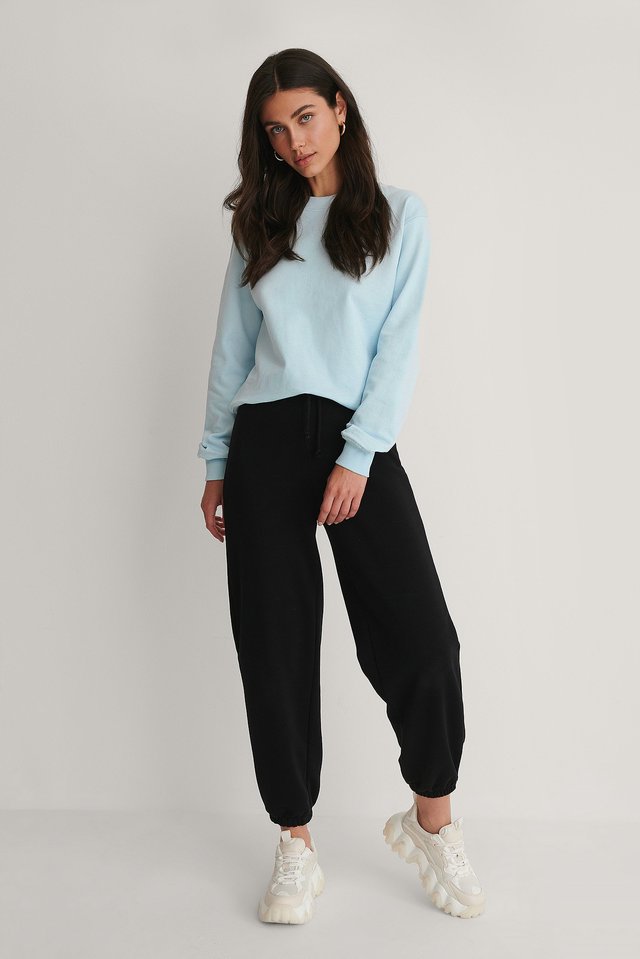 Drawstring Windbreaker Pants Black | na 