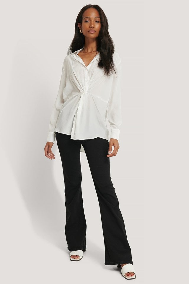 Knot Front Blouse Outfit.