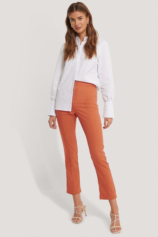 Back Slit Trousers Outfit.