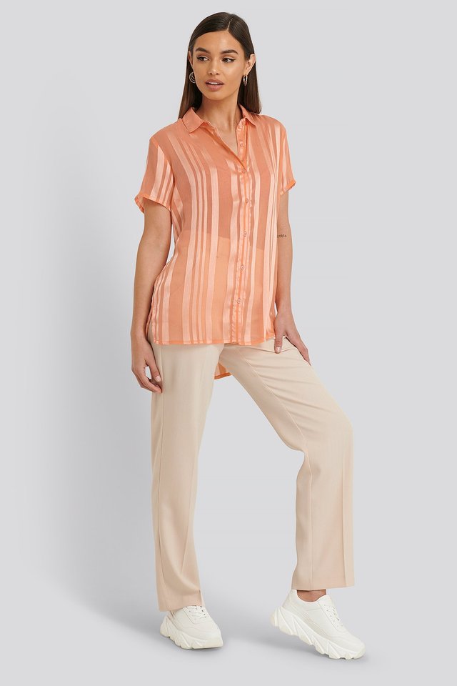 Peach whip pink Hadi Shirt Short-Sleeve