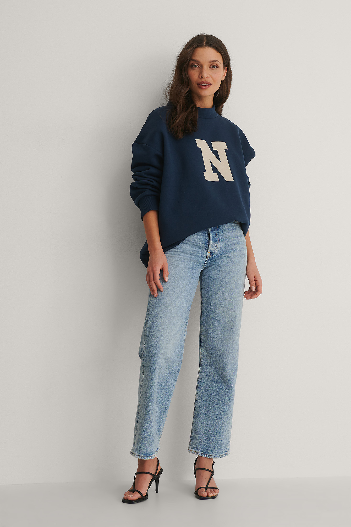 NA-KD High Neck Sweater Outfit.