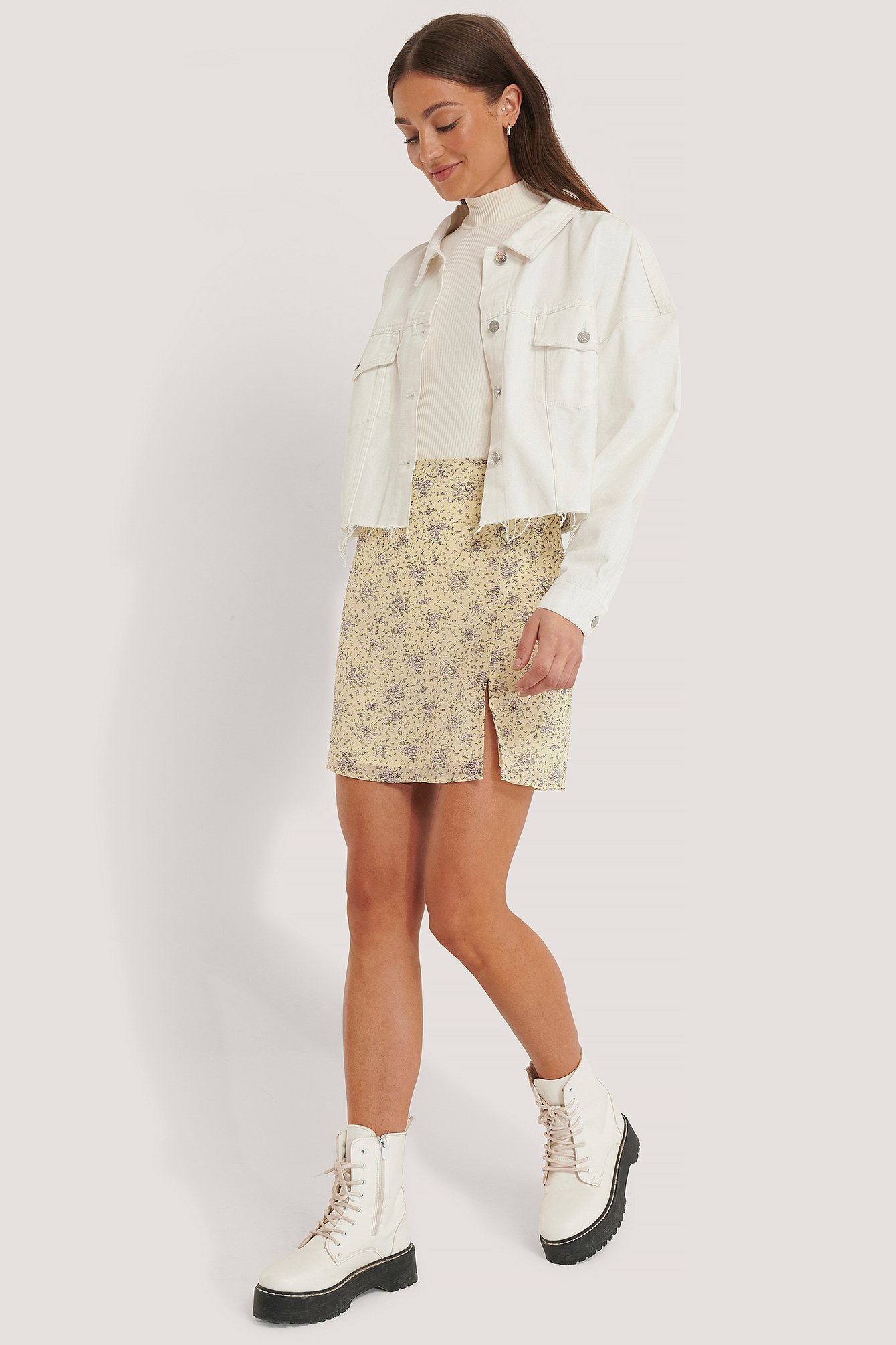 Puff Sleeve Oversized Denim Jacket 
