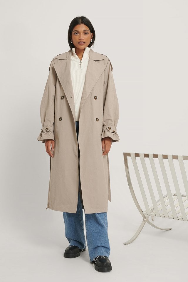 Oversized Trench Coat Beige Outfit.