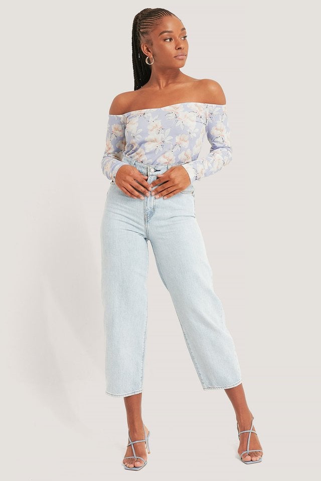 Jersey Off Shoulder Top Outfit.