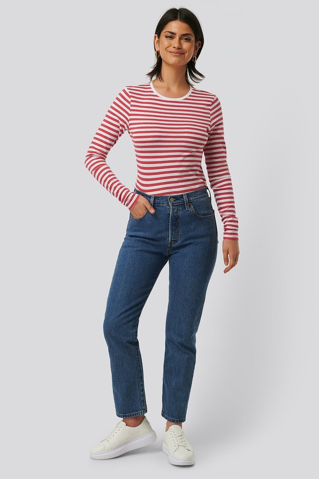 Long Sleeve Striped Tee Outfit.