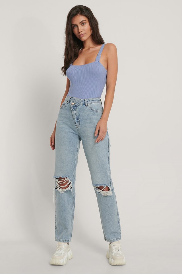 Shoulder Straps Detail Body Blue