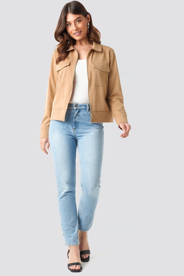 Organic Mom Jeans Blue