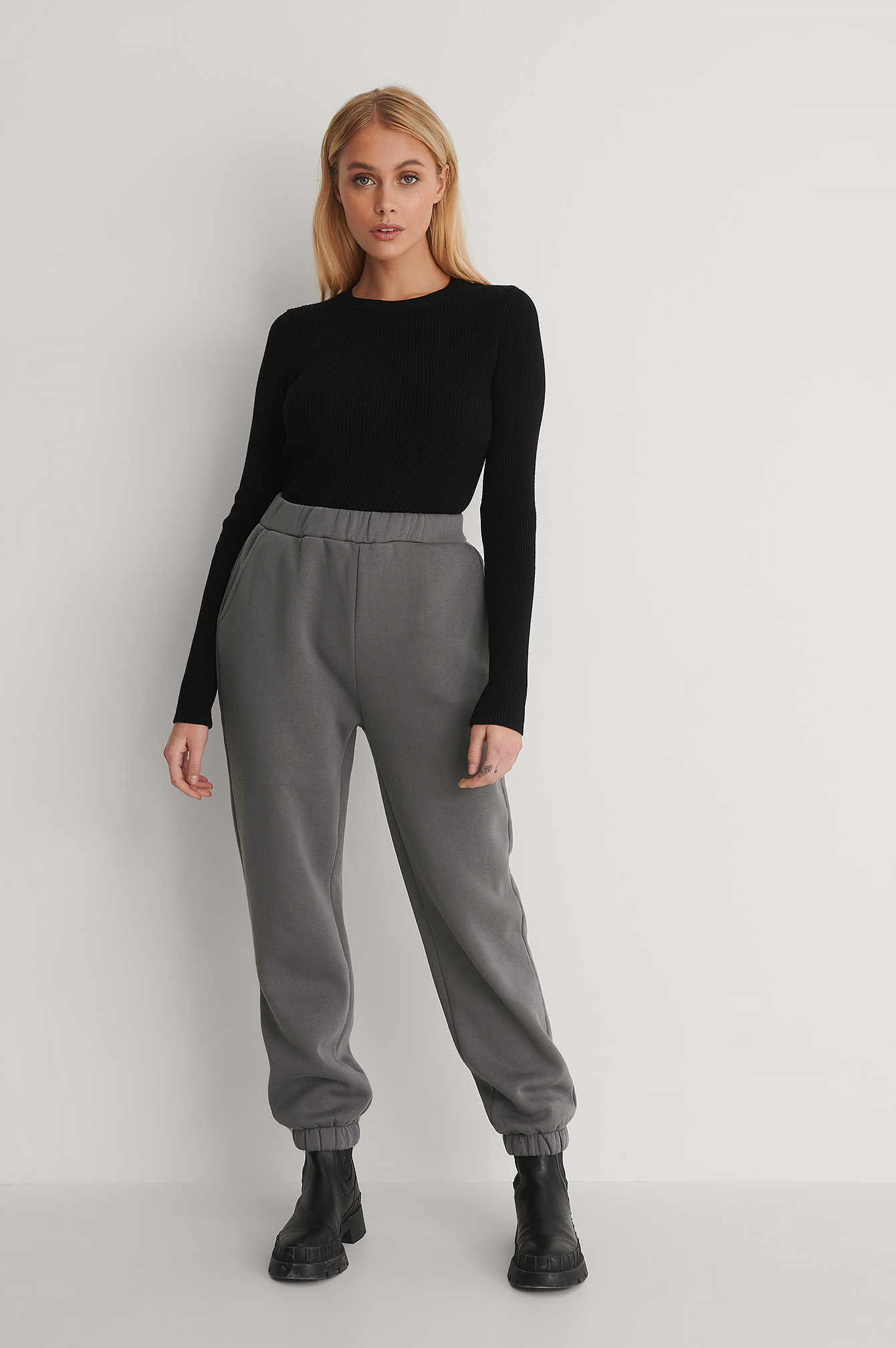 Kelsey Ribbed Sweater - Black main image 1