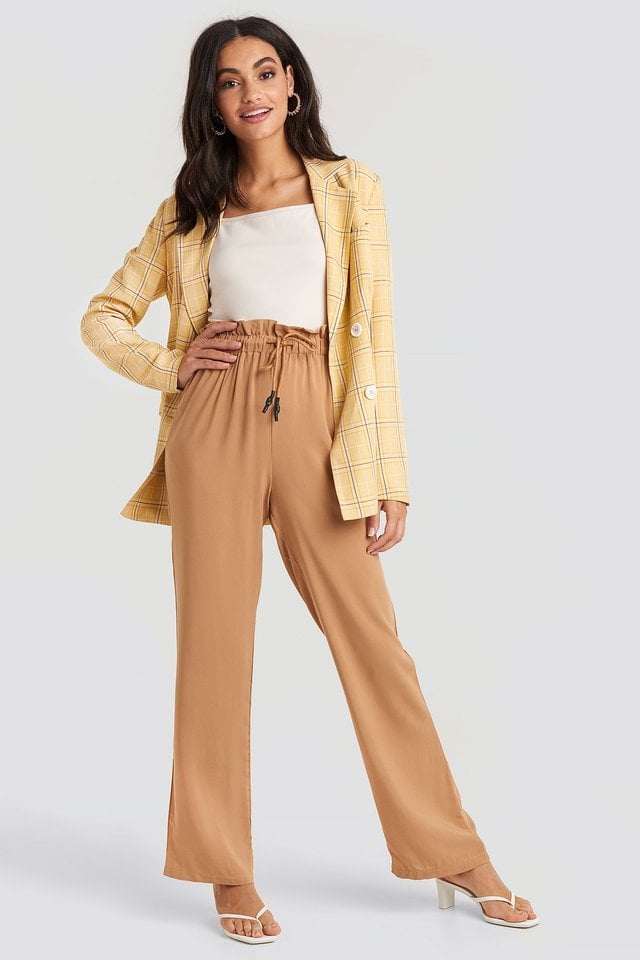 Paperbag Wide Leg Trousers Outfit.