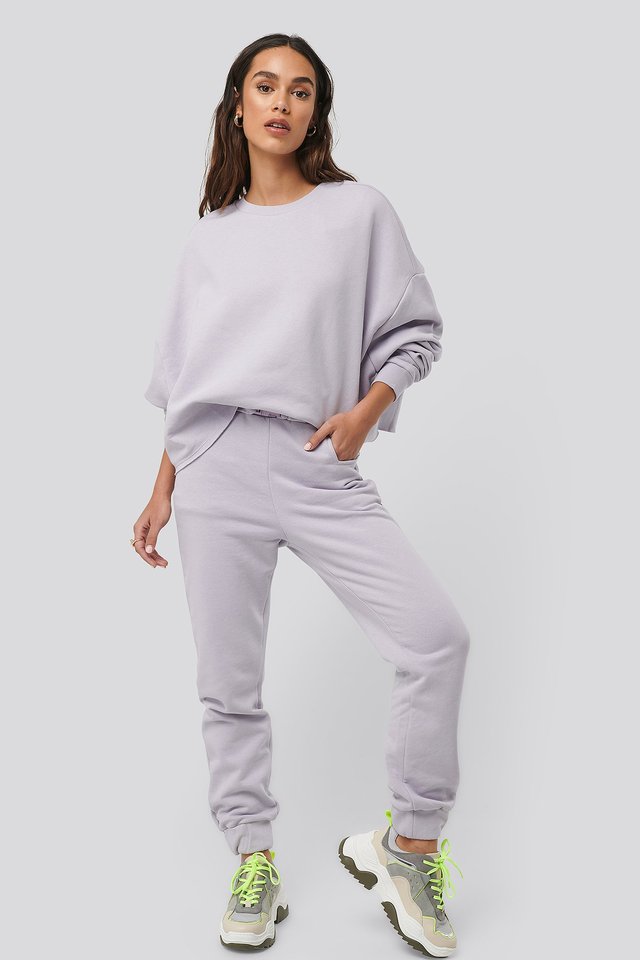 light purple joggers