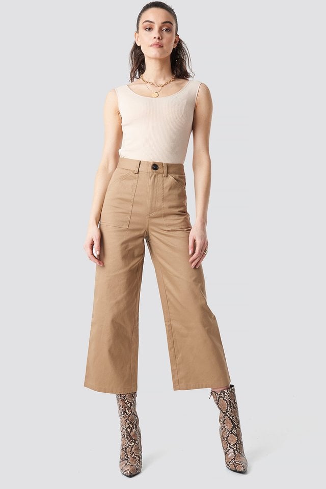 Workwear Wide Pants Outfit.