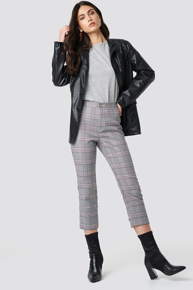 Cropped Suit Pants Outfit