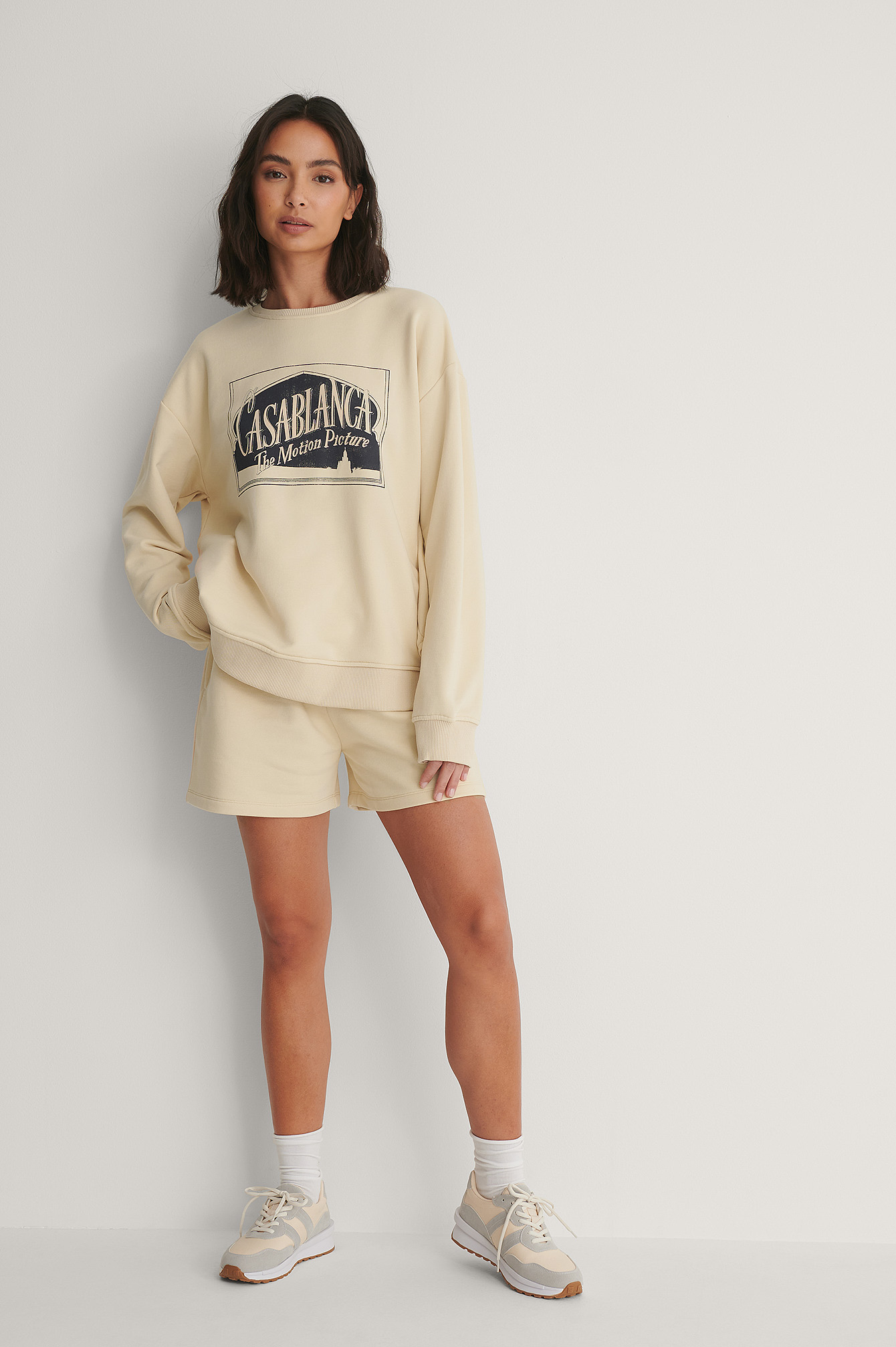 Beige - Casablanca Logo Oversize Sweater