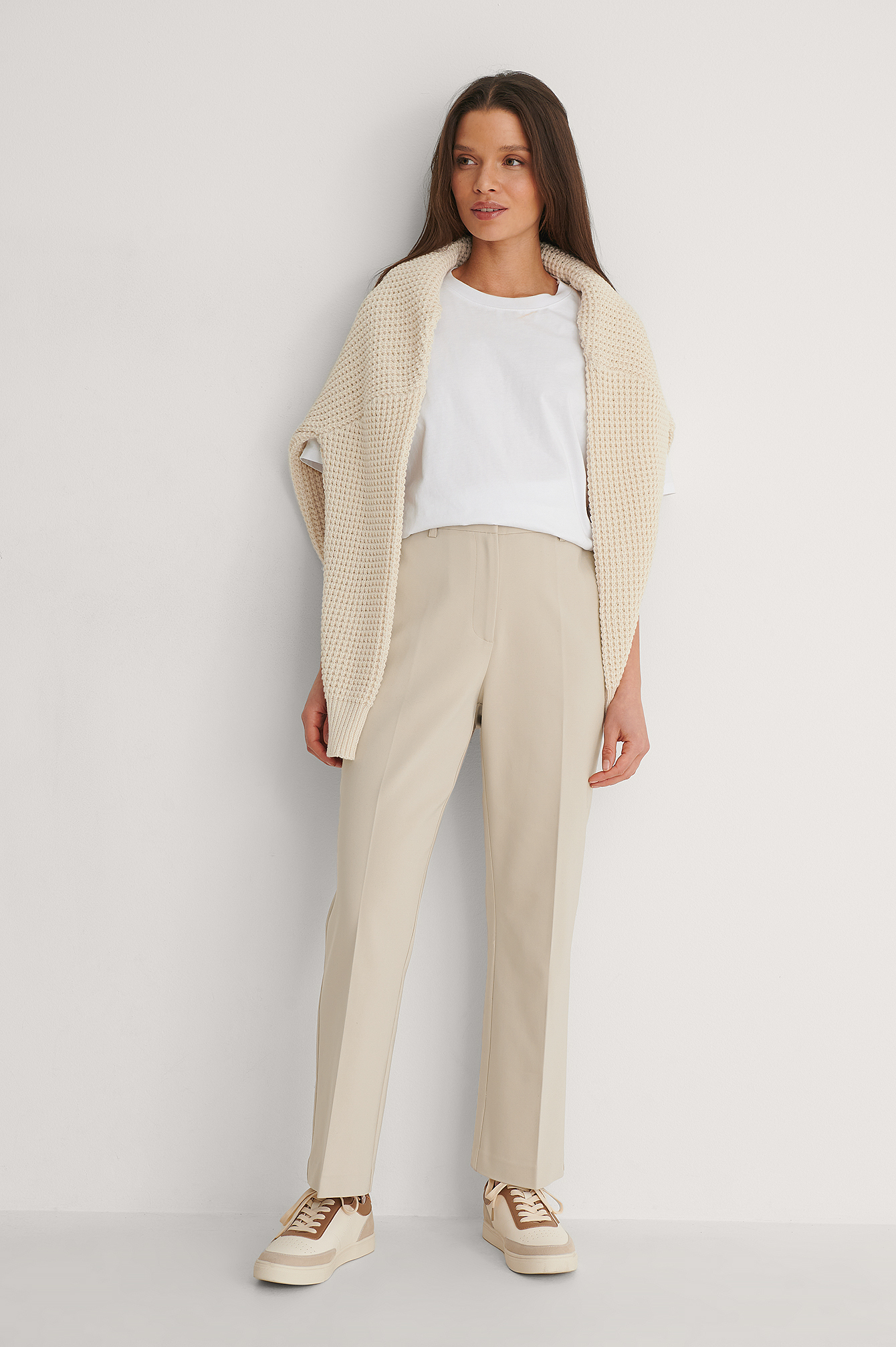 Kick Flared Pants Beige | na-kd.com