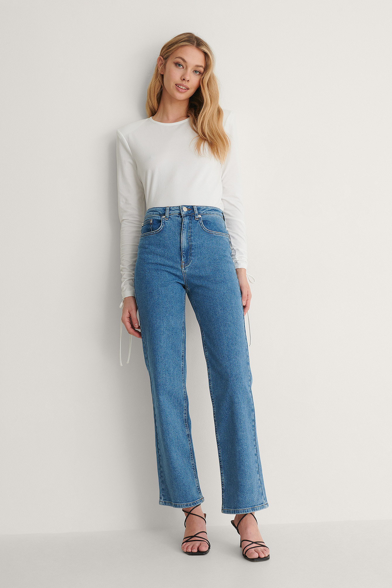 Organic High Waisted Straight Jeans 