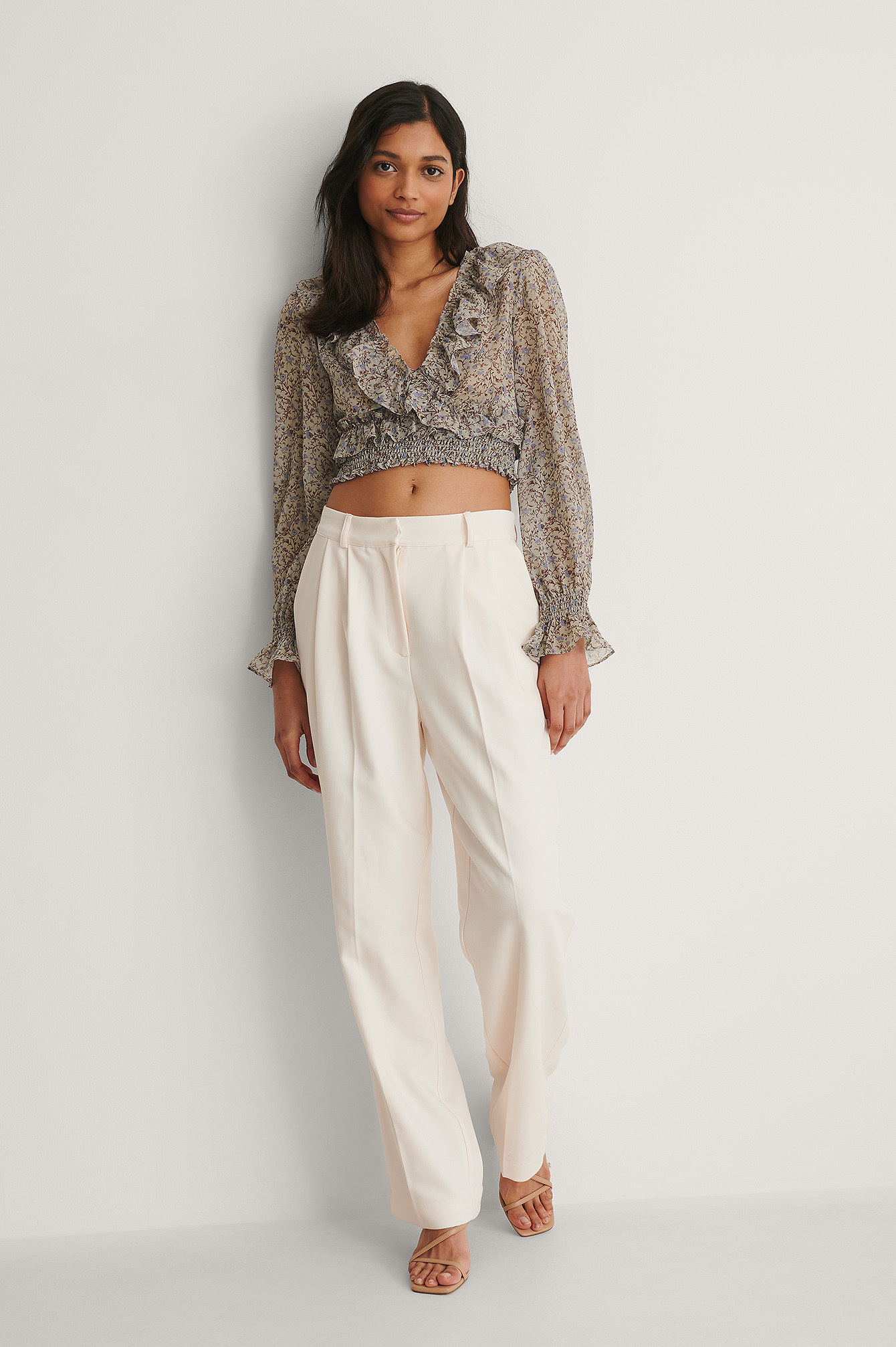 Cropped Flounce Is Blouse