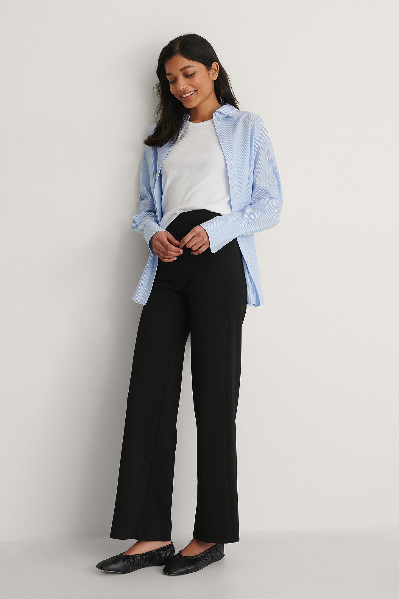 Wide Jersey Pants Outfit