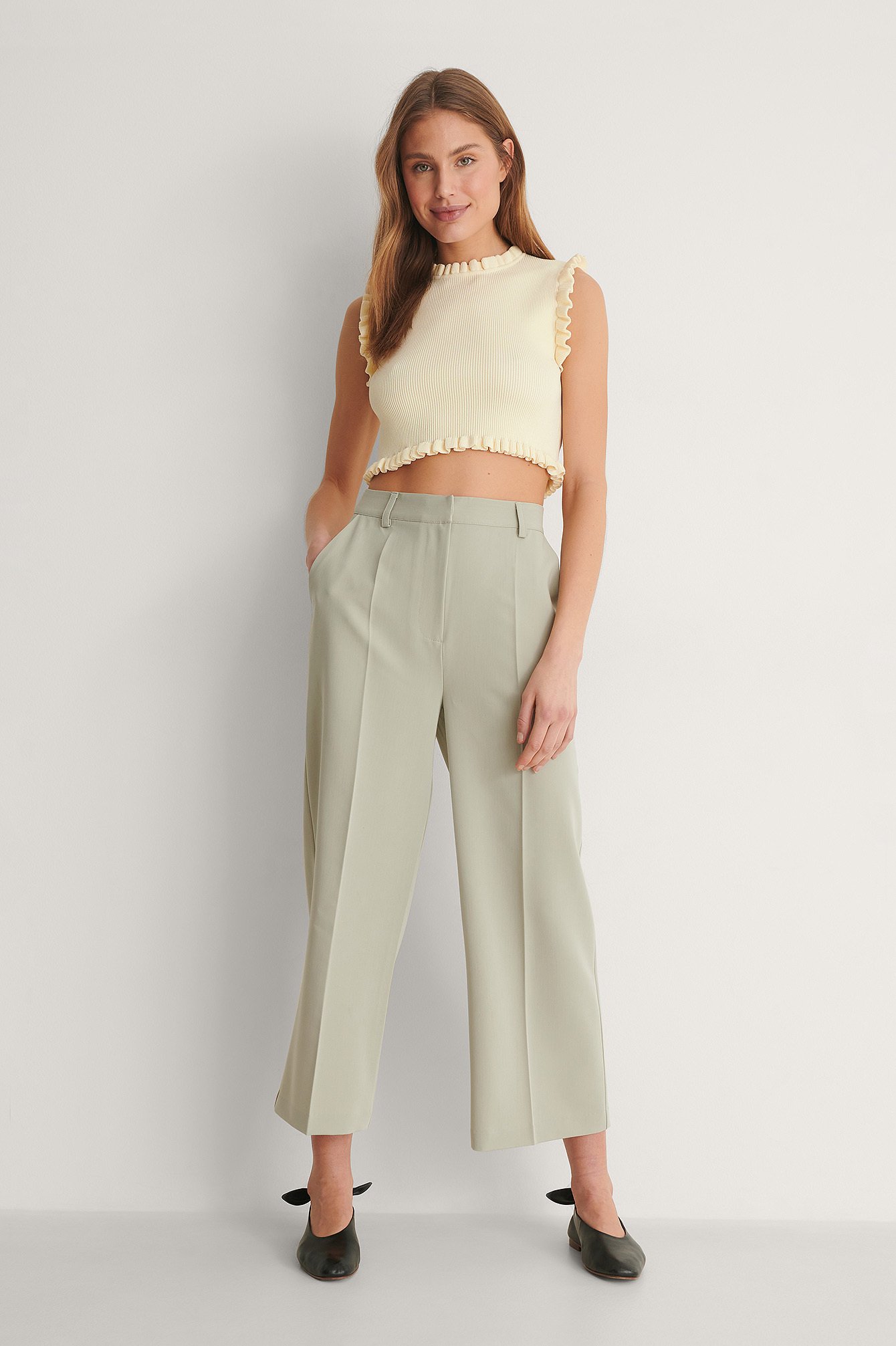 NA-KD Tailored Culotte Pants Outfit