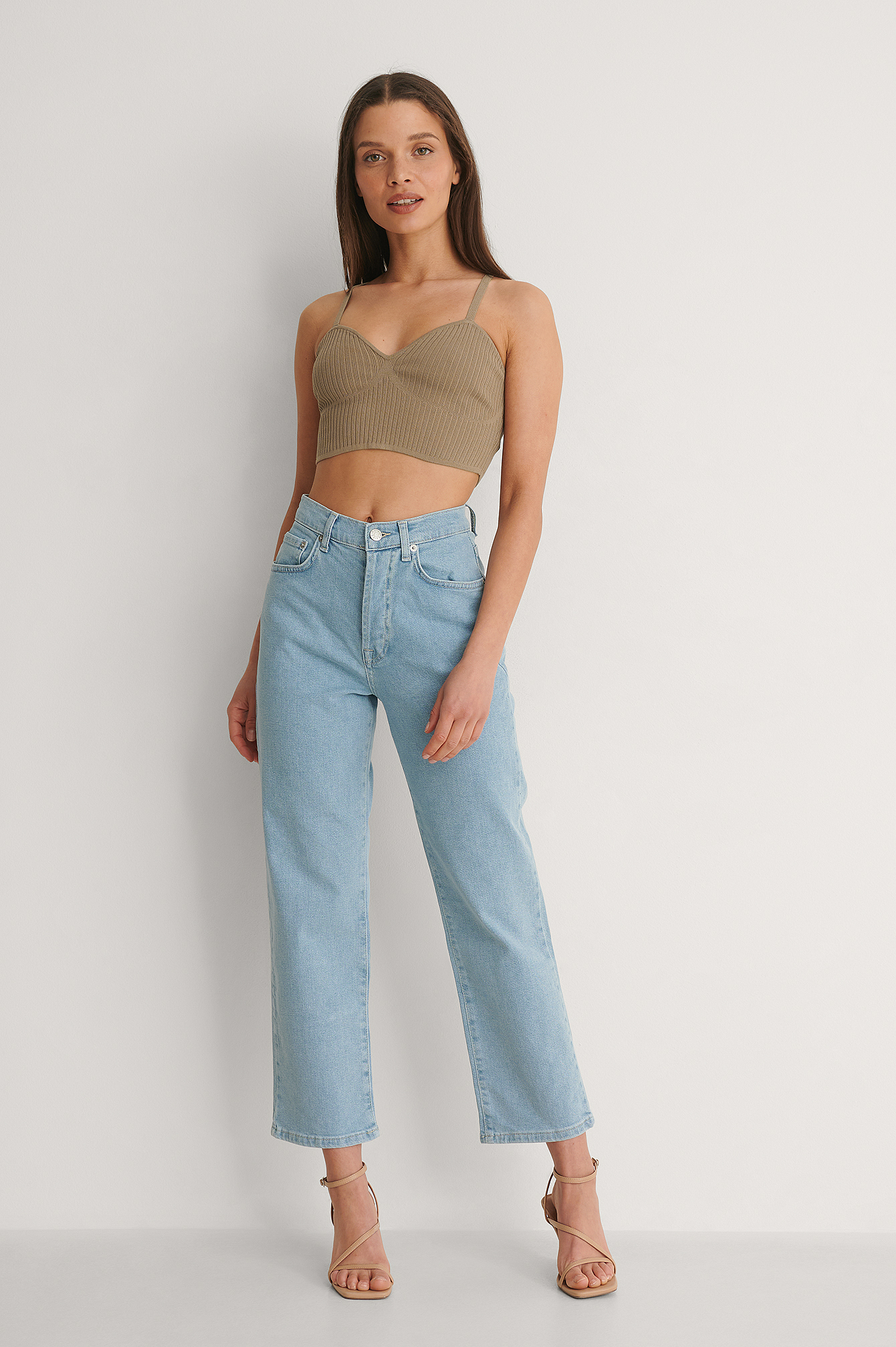 Organic Straight High Waist Jeans 