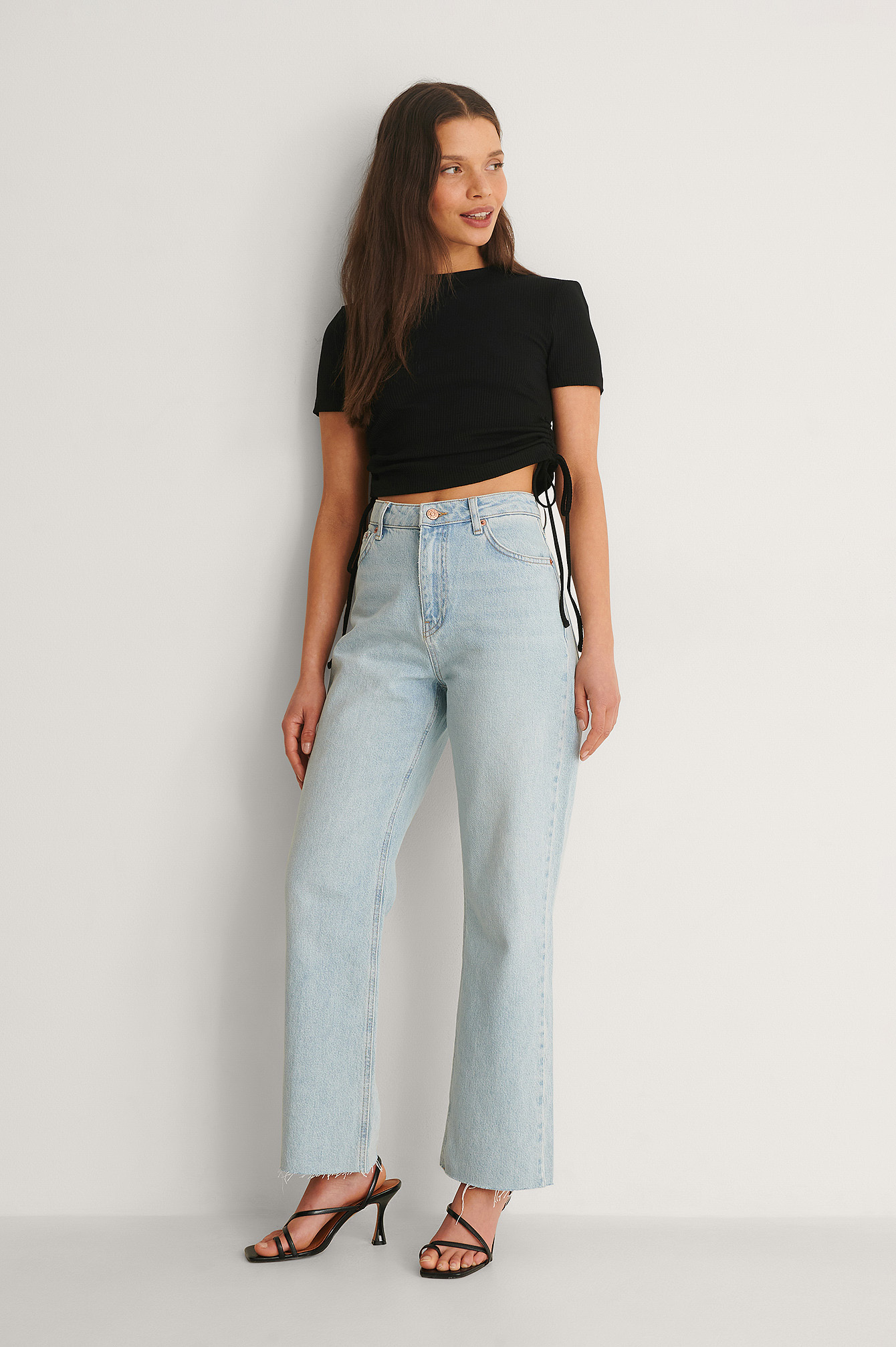 Tunnel Neck Top With Drawstring
