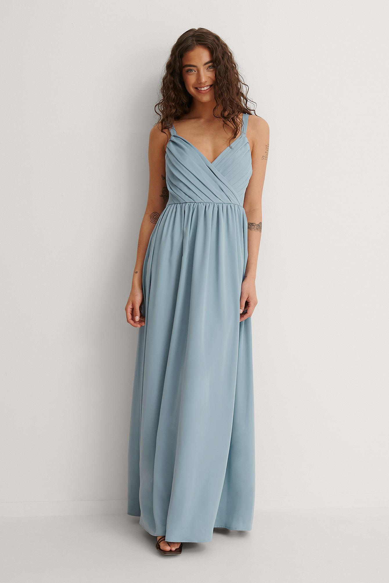 Gathered Chest Maxi Dress Outfit