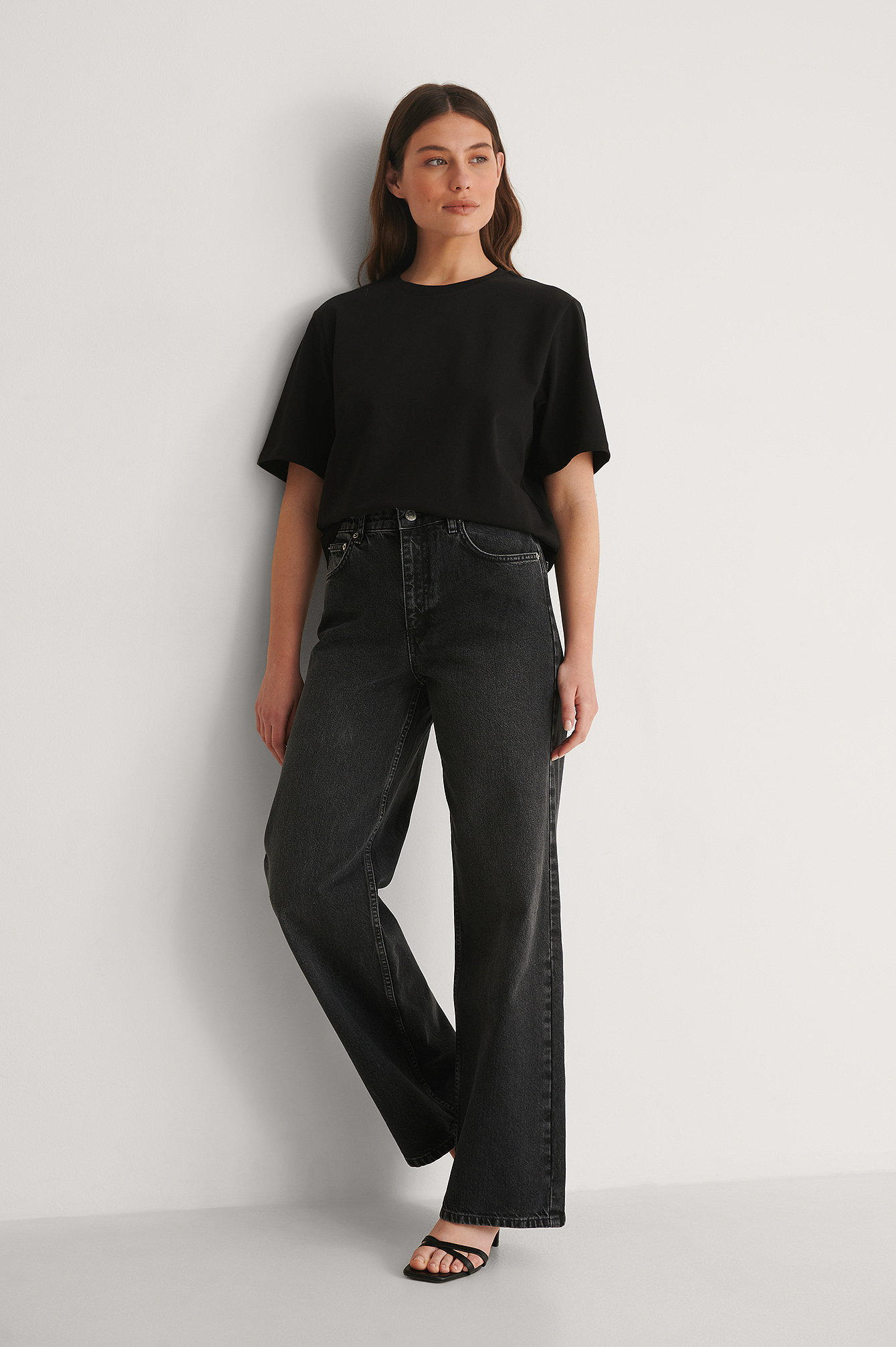 Wide Leg Denim Black | na-kd.com
